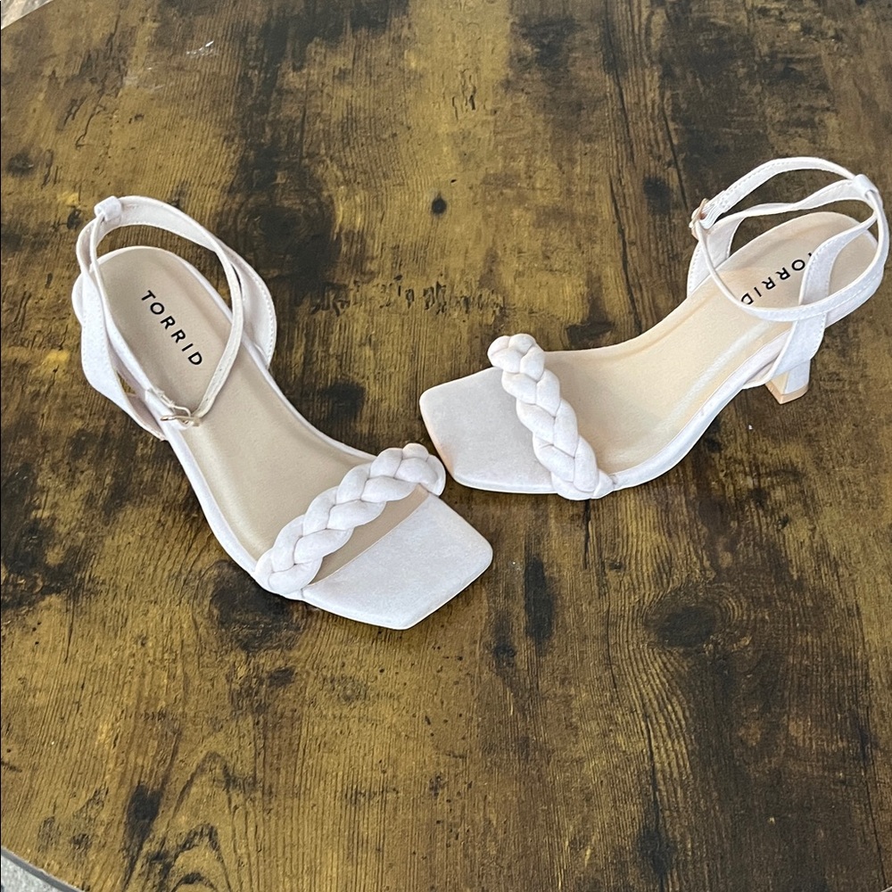 Torrid Women's Light Beige Braided Heels